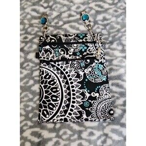 Hip Klips Thermal Bali Teal XL With Teal Gem Accents RFID EMF Lined Pocket